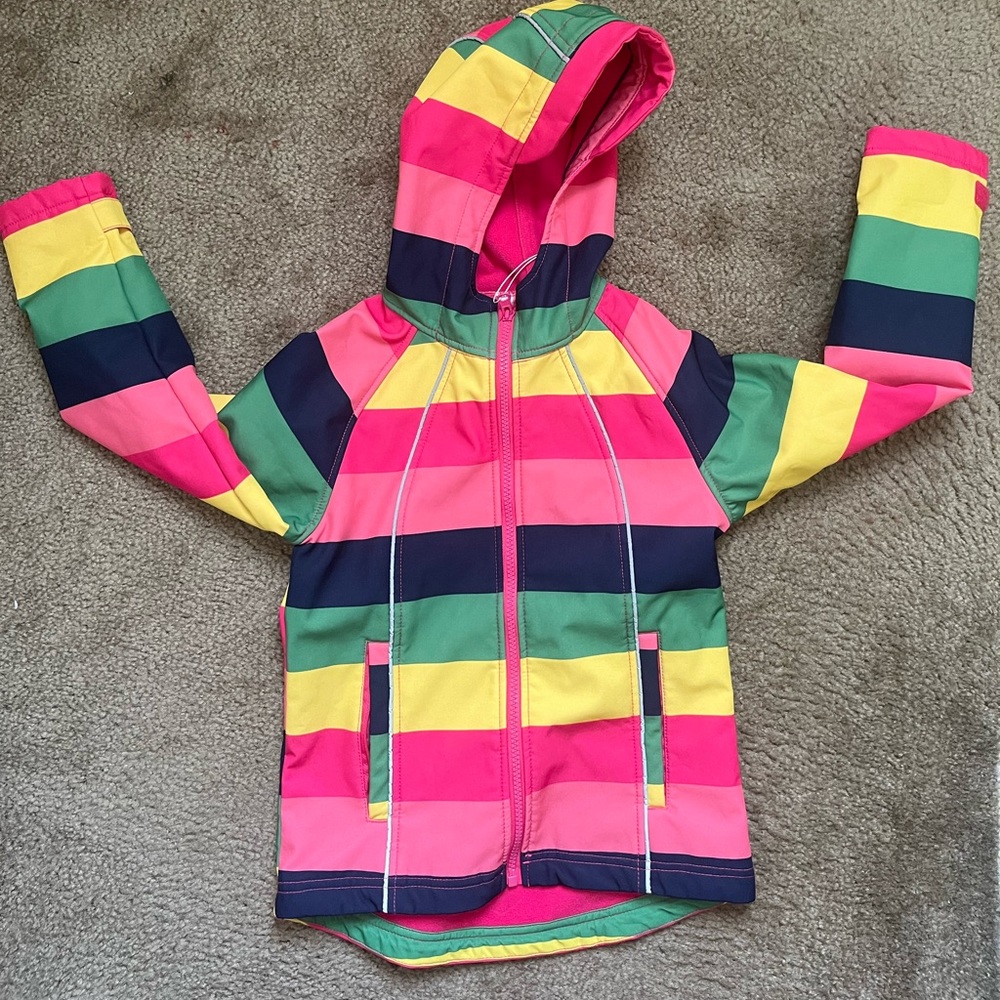 Multi Color Rain Coat For Girl Size 7T
